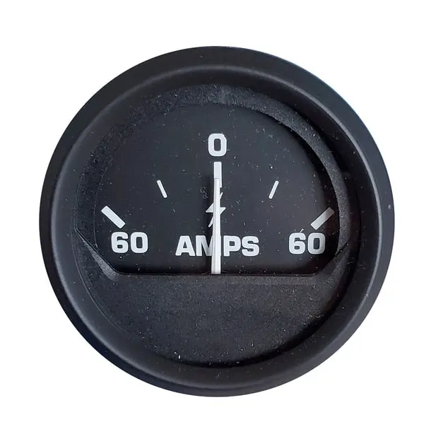 Ammeter Gauge (60-0-60 Amps) - Black 1