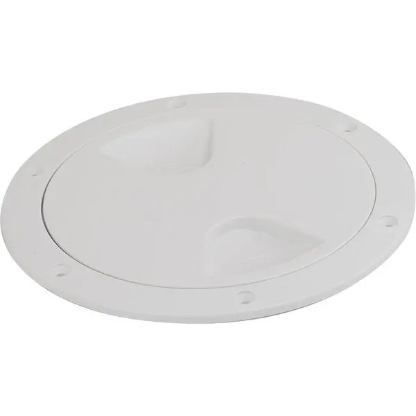 Screw-Out Deck Plate - White - 4" 1