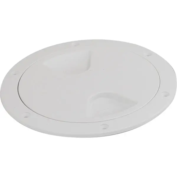 Screw-Out Deck Plate - White - 6" 1