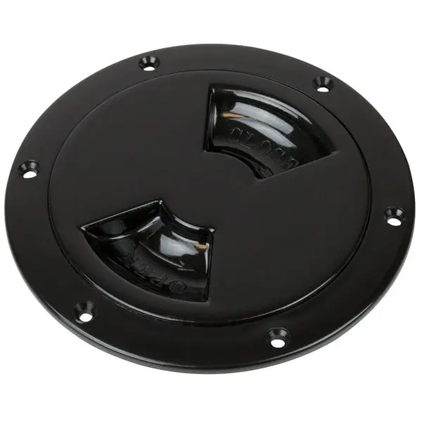 Smooth Quarter Turn Deck Plate - Black - 5" 1