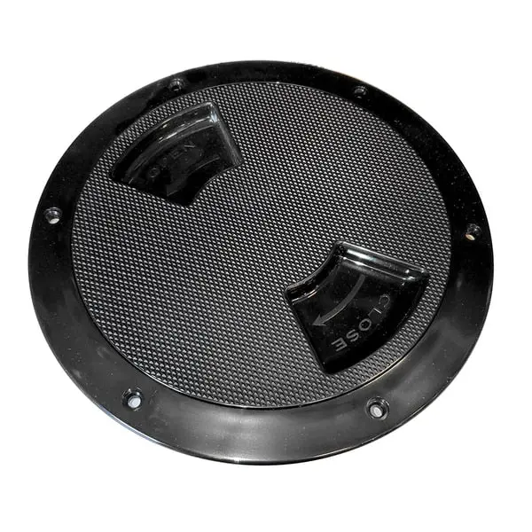 Textured Quarter Turn Deck Plate - Black - 5" 1