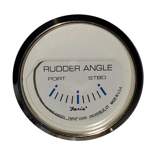 2" Rudder Angle Indicator - Chesapeake White W/Stainless Steel B 1