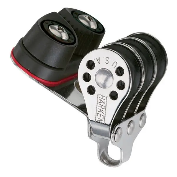 22Mm Triple Micro Block W/Cam Cleat- Fishing 1