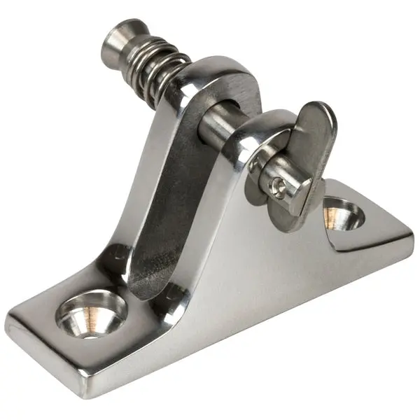 Stainless Steel Angle Base Deck Hinge - Removable Pin 1