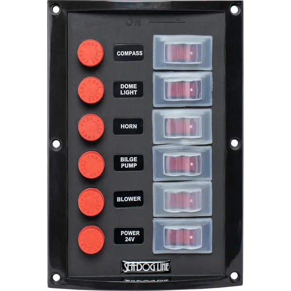Splash Guard Switch Panel Vertical - 6 Switch 1
