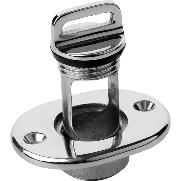 Oblong Captive Garboard Drain -Plug - 316 Stainless Steel 1