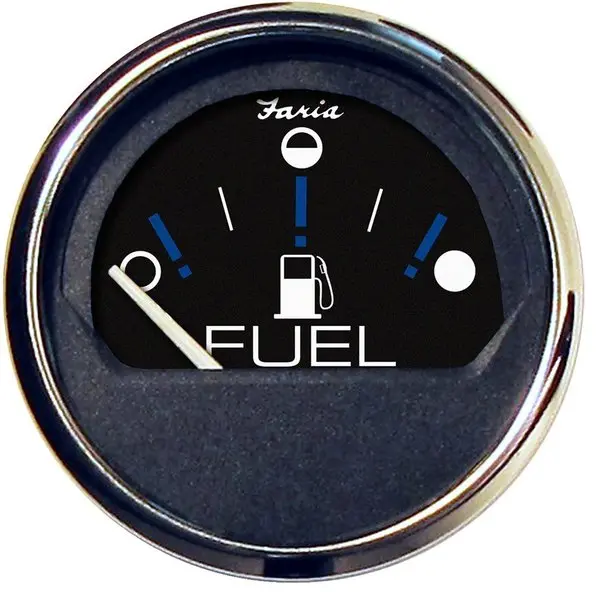 Faria Chesapeake Black 2" Fuel Level Gauge (Metric) 1