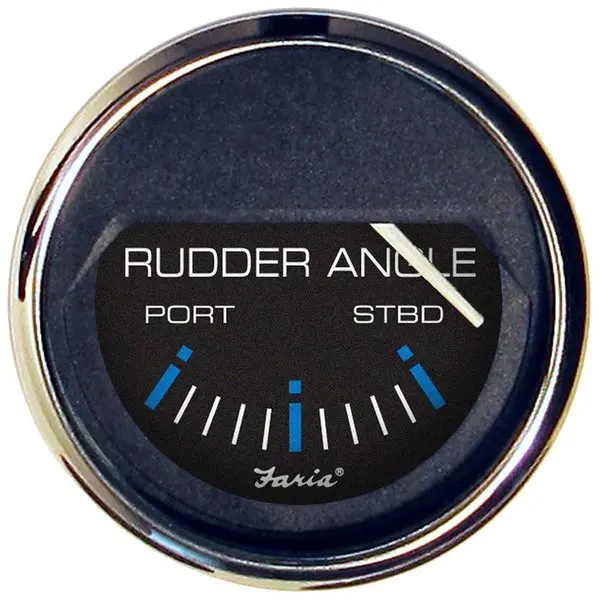 Faria Chesapeake Black 2" Rudder Angle Indicator Gauge 1