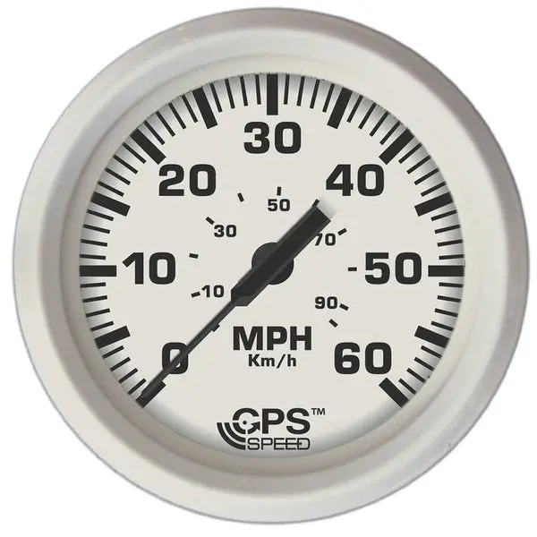 Faria Dress White 4" Gps Speedometer - 60 Mph 1