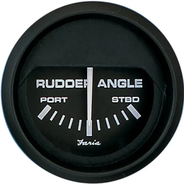Faria Euro Black 2" Rudder Angle Indicator 1
