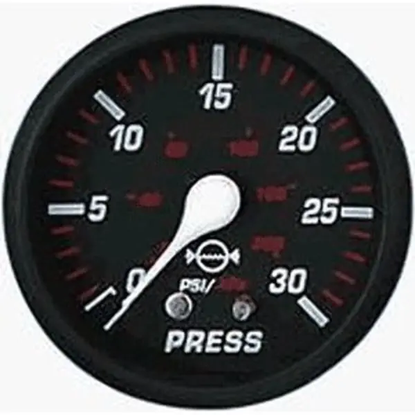 Faria Professional Red 2" Water Pressure Gauge 1