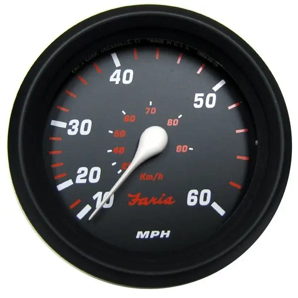 Faria Professional Red 4" Speedometer (60 Mph) 1
