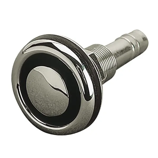 Stainless Steel Flush Mount Gas Tank Vent 5/8" Hose - Straight 1