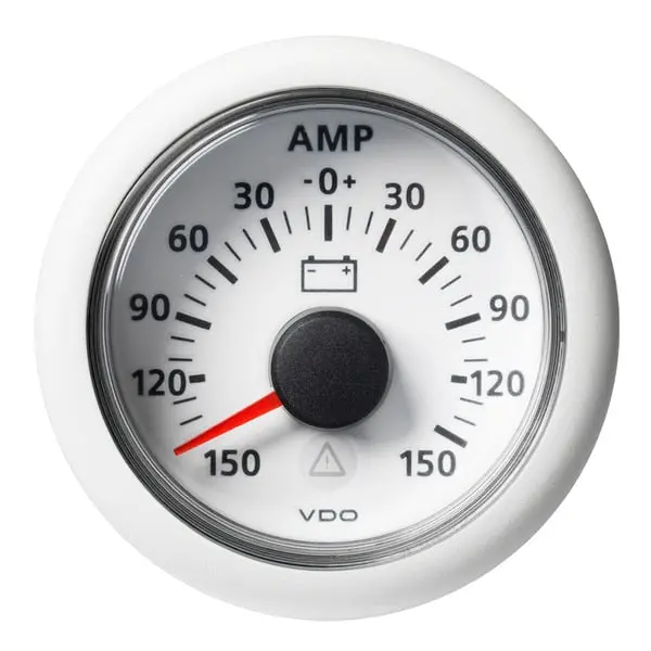 2-1/16" Battery Status Gauge-150/+150Amp-8 To 32V-White Dial 1
