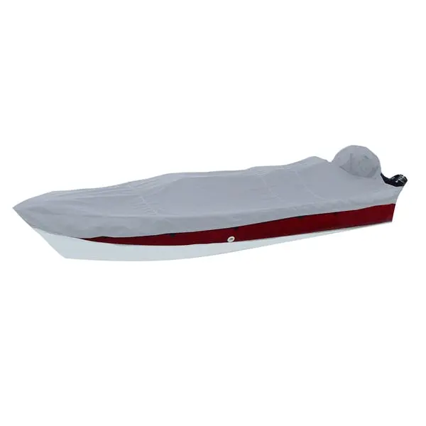 Styled-To-Fit Boat Cover F/15.5 V-Hull Side Console Fishing Boats-Grey 1