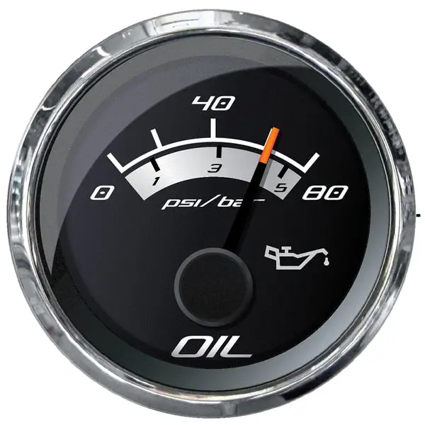 Platinum 2" Oil Pressure Gauge - 80 Psi 1