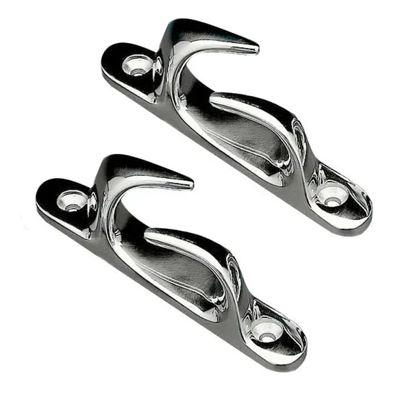 Skene Bow Chock 4-1/2" Pair - Chrome Plated Brass 1