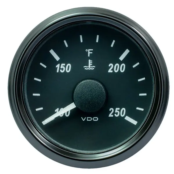 Vdo Singleviu 52Mm (2-1/16") Water Temp. Gauge - 250&Deg; F - 291-22 O 1
