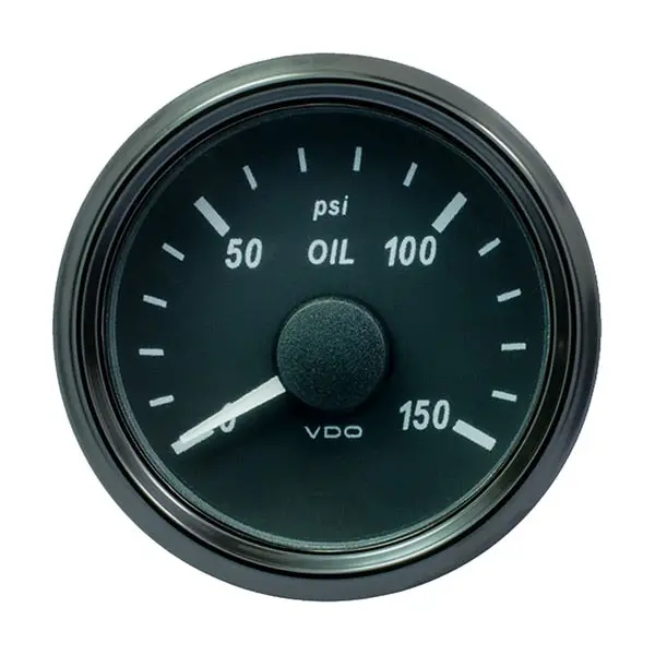 Vdo Singleviu 52Mm (2-1/16") Oil Pressure Gauge - 150 Psi 1