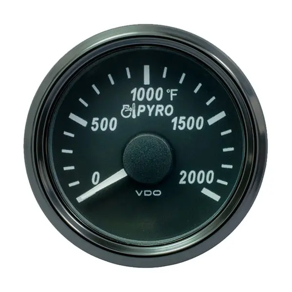 Vdo Singleviu 52Mm (2-1/16") Exhaust Gas Temp. Gauge - 2000&Deg;F 1