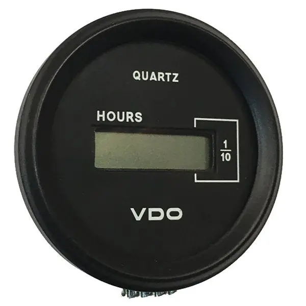 Cockpit Marine 52Mm (2-1/16 Inch) Lcd Hourmeter - Black Dial/Chrome Bezel 1