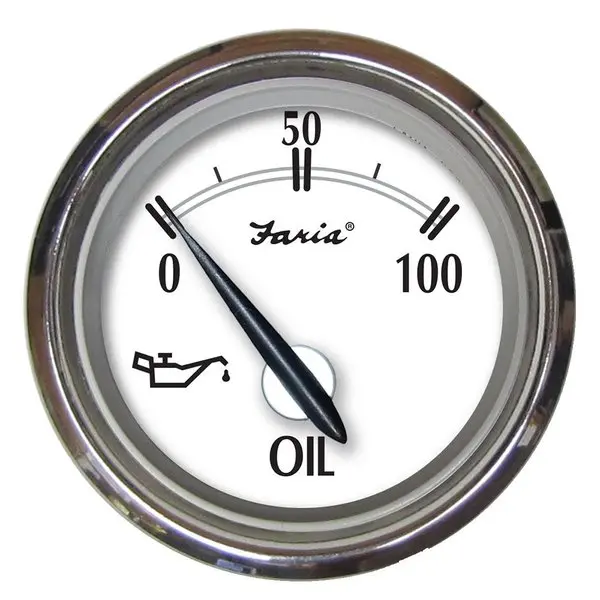 Faria Newport Ss 2" Oil Pressure Gauge - 0 To 100 Psi 1