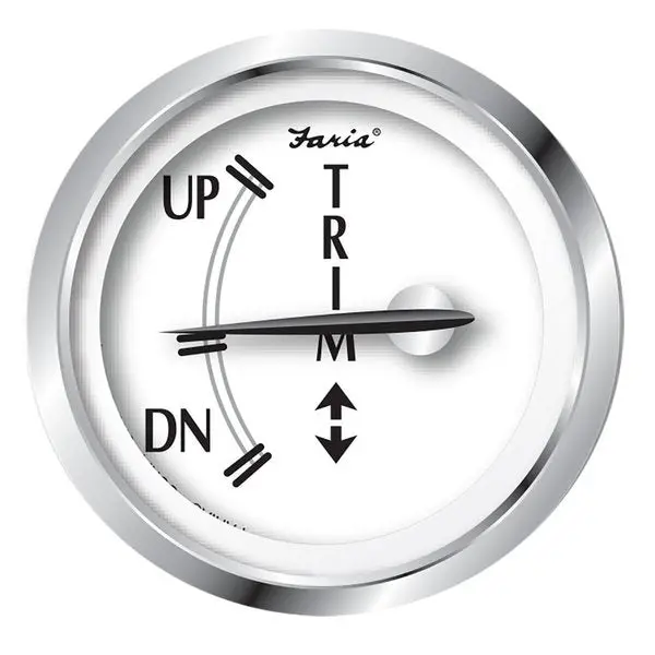 Faria Newport Ss 2" Trim Gauge F/J/E/Suzuki Outboards 1