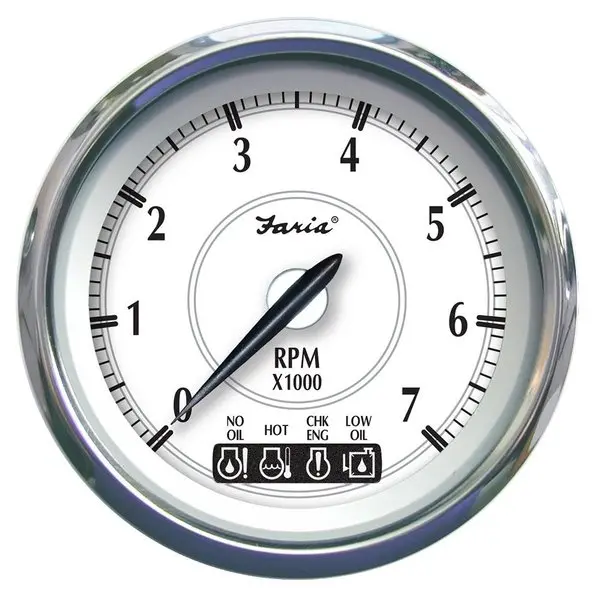 Faria Newport Ss 4" Tachometer W/System Check Indicator F/Johnson/Evin 1