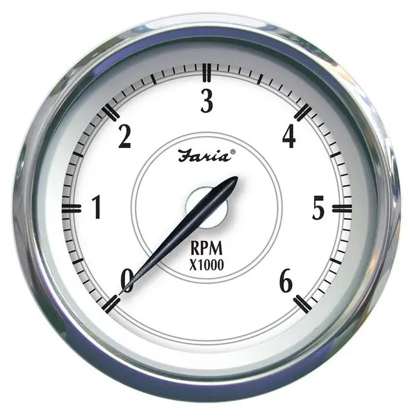 Faria Newport Ss 4" Tachometer F/Gas Inboard/Outboard - 0 To 6000 Rpm 1