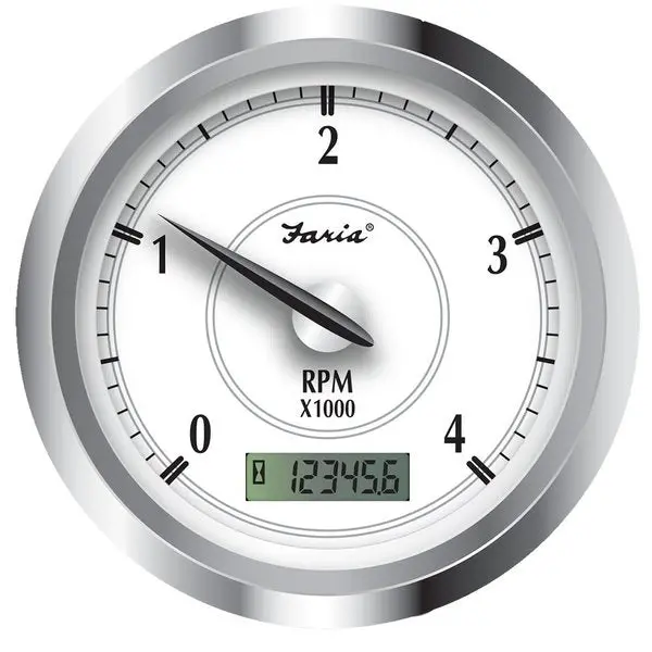 Faria Newport Ss 4" Tachometer W/Hourmeter F/Diesel W/Magnetic Pick-Up 1