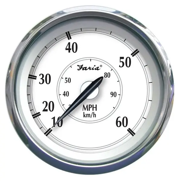 Faria Newport Ss 4" Speedometer - 0 To 60 Mph 1
