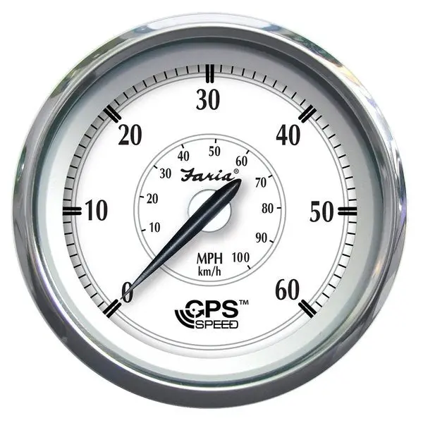 Faria Newport Ss 4" Gps Speedometer - 0 To 60 Mph 1