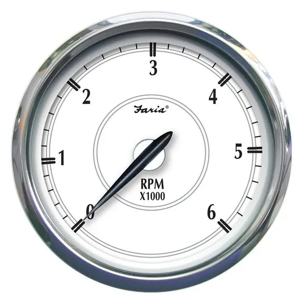 Faria Newport Ss 5" Tachometer F/Gas Inboard - 6000 Rpm 1