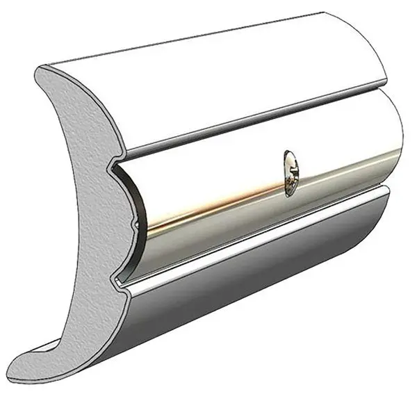 Taco Rigid Vinyl Flex-Core Rub Rail 2In X 7/8In - Frosty White 60' 1