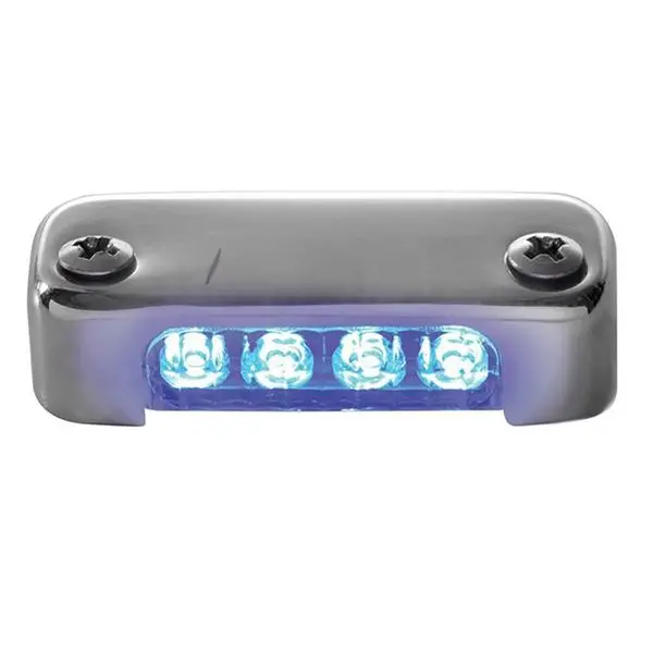 Attwood Blue Led Micro Light W/Stainless Steel Bezel &Amp; Vertical Mount 1