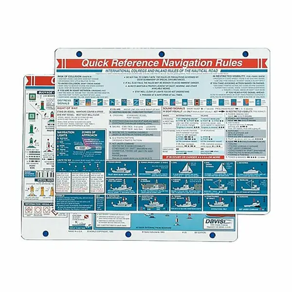 Davis Quick Reference Navigation Rules Card 1
