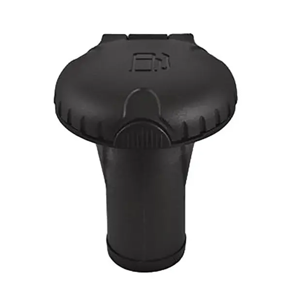 Attwood Deck Fills F/Pressure Relief Systems - Straight Body - Scalloped Black Plastic Cap 1