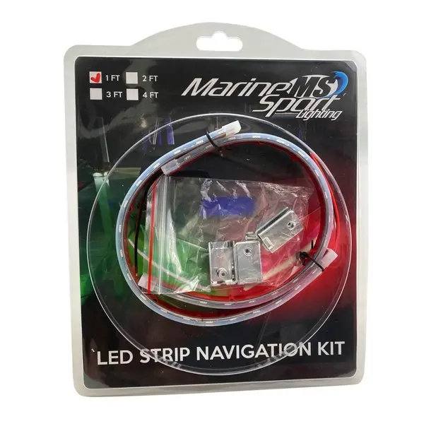 Marine Bow 12In Led Strip Starboard And Port Sidelight Nav Kit (1Ft) 1