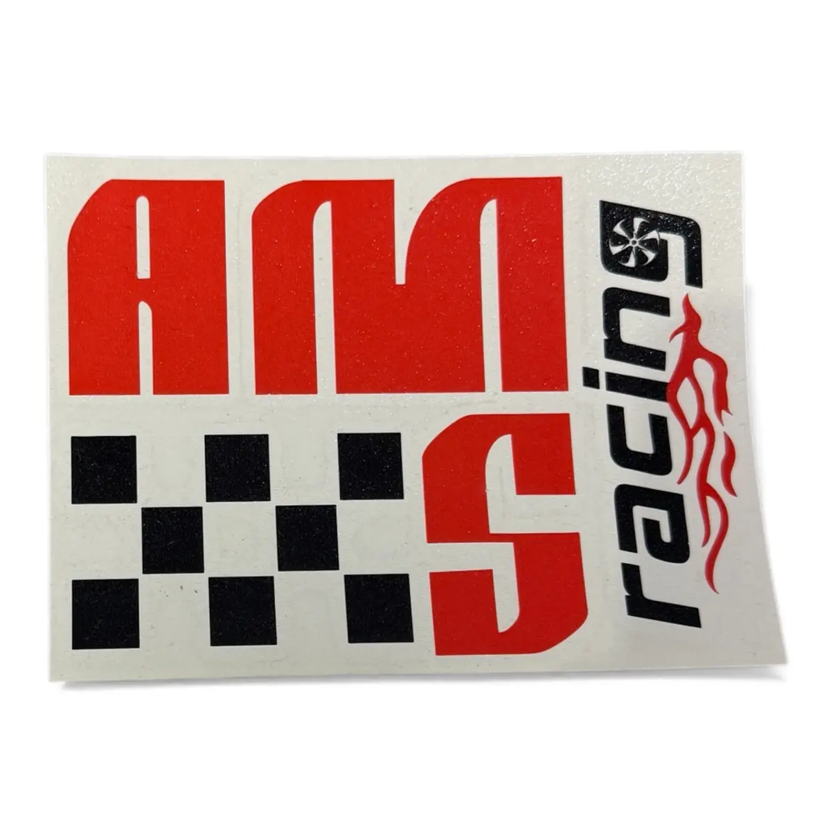 Ams Racing Logo Vinyl Transfer Decals - 6" X 4" 1