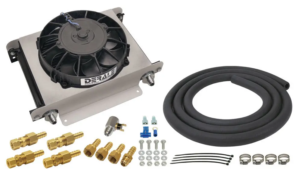 Derale 13960 25 Row Hyper-Cool Remote Transmission Cooler Kit, -6An 1