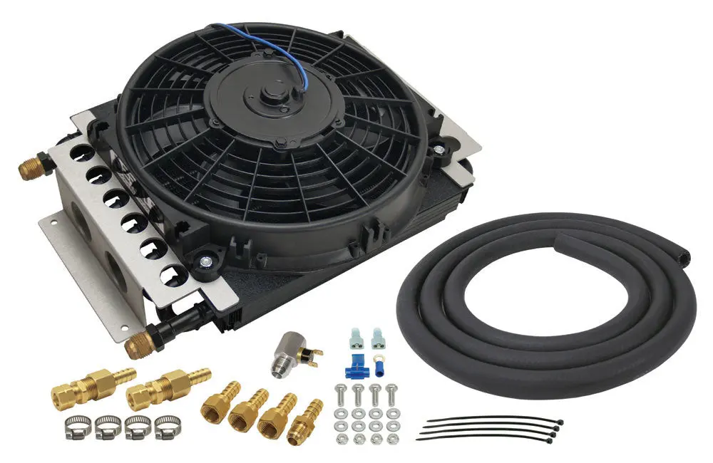 Derale 15900 16 Pass Electra-Cool Remote Transmission Cooler Kit, -8An Inlets 1