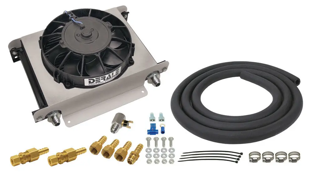 Derale 15960 25 Row Hyper-Cool Remote Transmission Cooler Kit, -8An 1