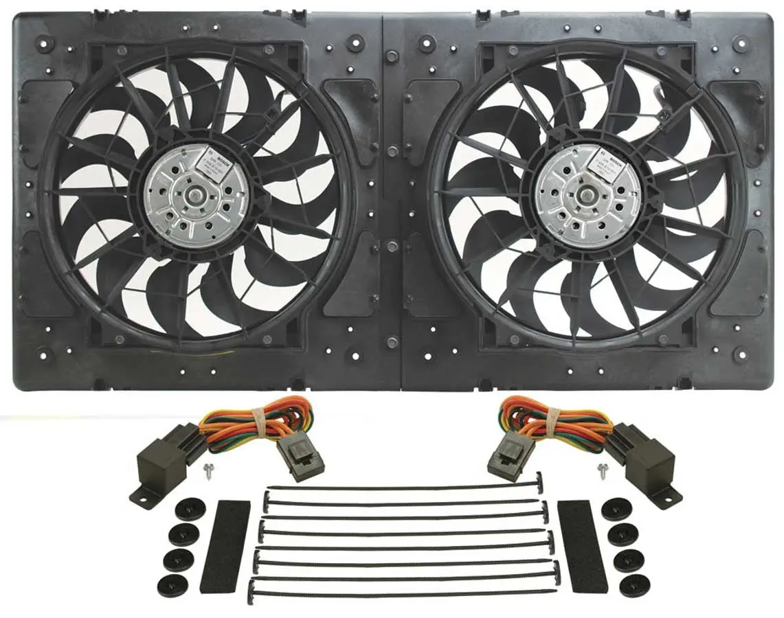 Derale 16934 Powerpack - High Output Dual 12'' Electric Rad Fan/Plastic Shroud Kit 1