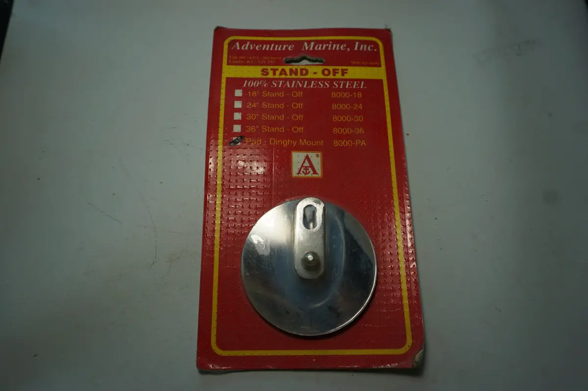 Adventure Marine Stainless Steel Dinghy Mount Stand-Off Pad - 8000-Pa 1