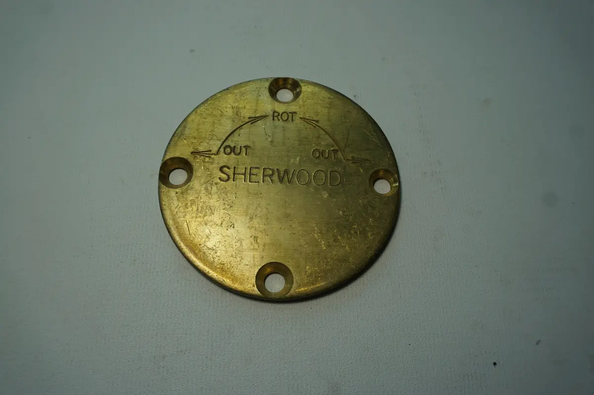 Sherwood 11389A Brass End Cover Plate 1