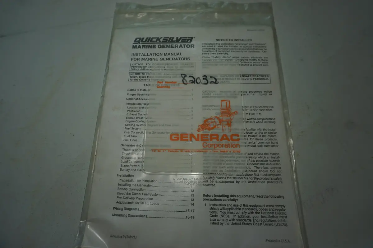 Generac 82032 Install Manual 1