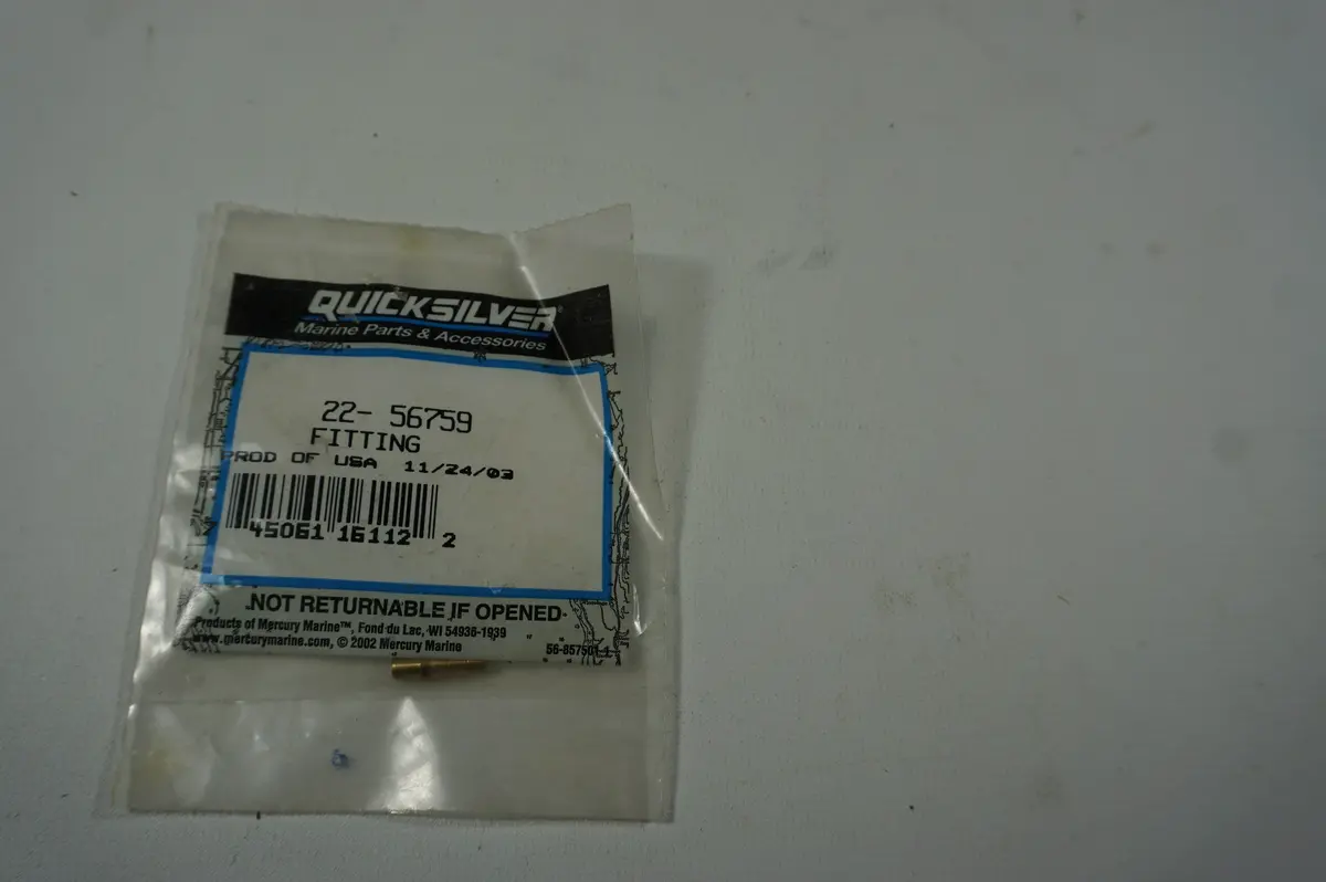 Mercury, Mercruiser, Quicksilver Oem 22-56759 Fitting 1