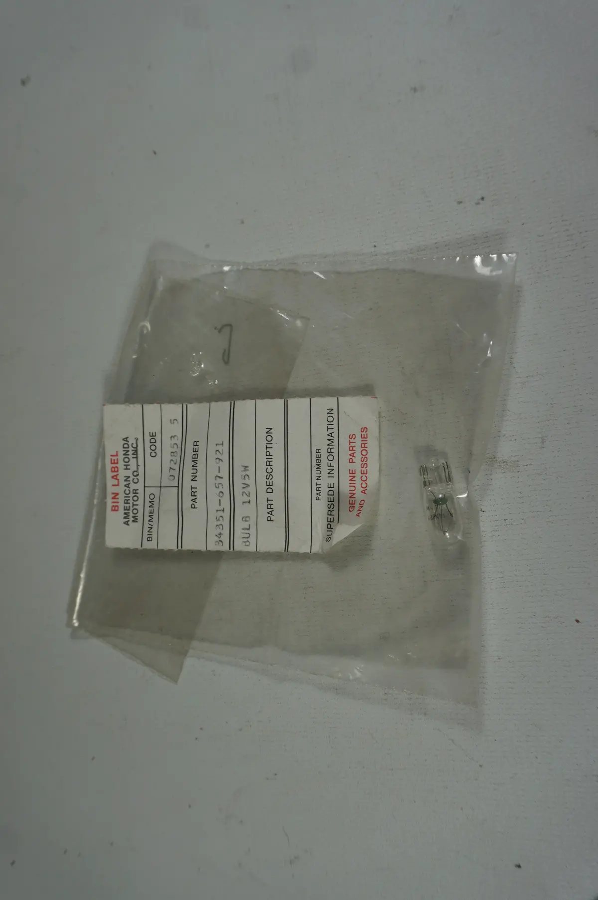 Honda 34351-657-921 Bulb 1