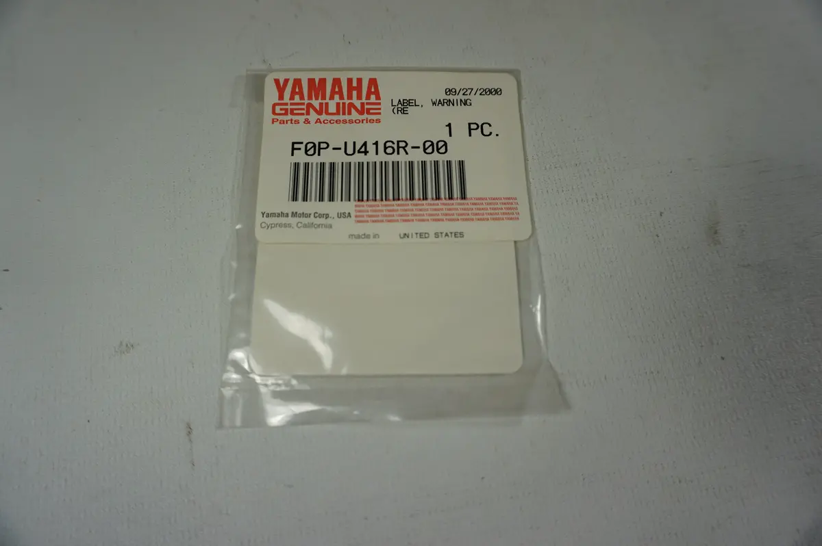 Yamaha F0p-U416r-00 Warn Label 1