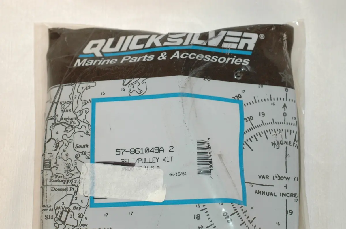Mercury Marine Quicksilver Mercruiser Belt And Pulley Kit 57-861049A2 Includes Belt 57-861049 And Pulley 861578 1